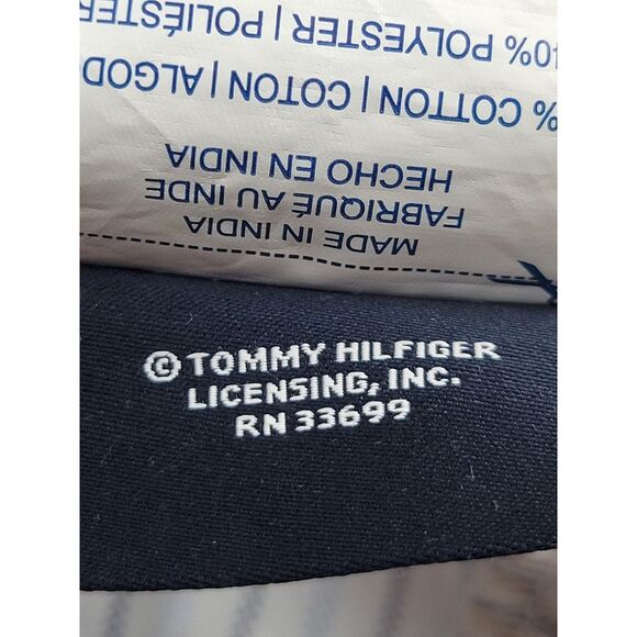 Tommy Hilfiger Cotton Polyester Twin Blue and White Stripe Sheet Set - Picture 8 of 8